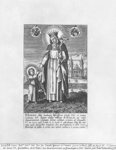Saint Joan of France and Valois (1464-1505) by Adriaen Collaert